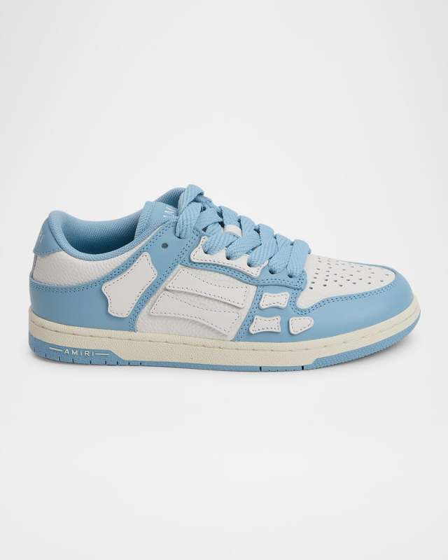 Kid's Skel-Top Two-Tone Leather Low-Top Sneakers, Toddler